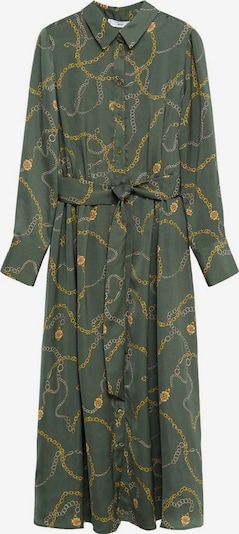 MANGO Blousejurk in de kleur Geel / Olijfgroen, Productweergave