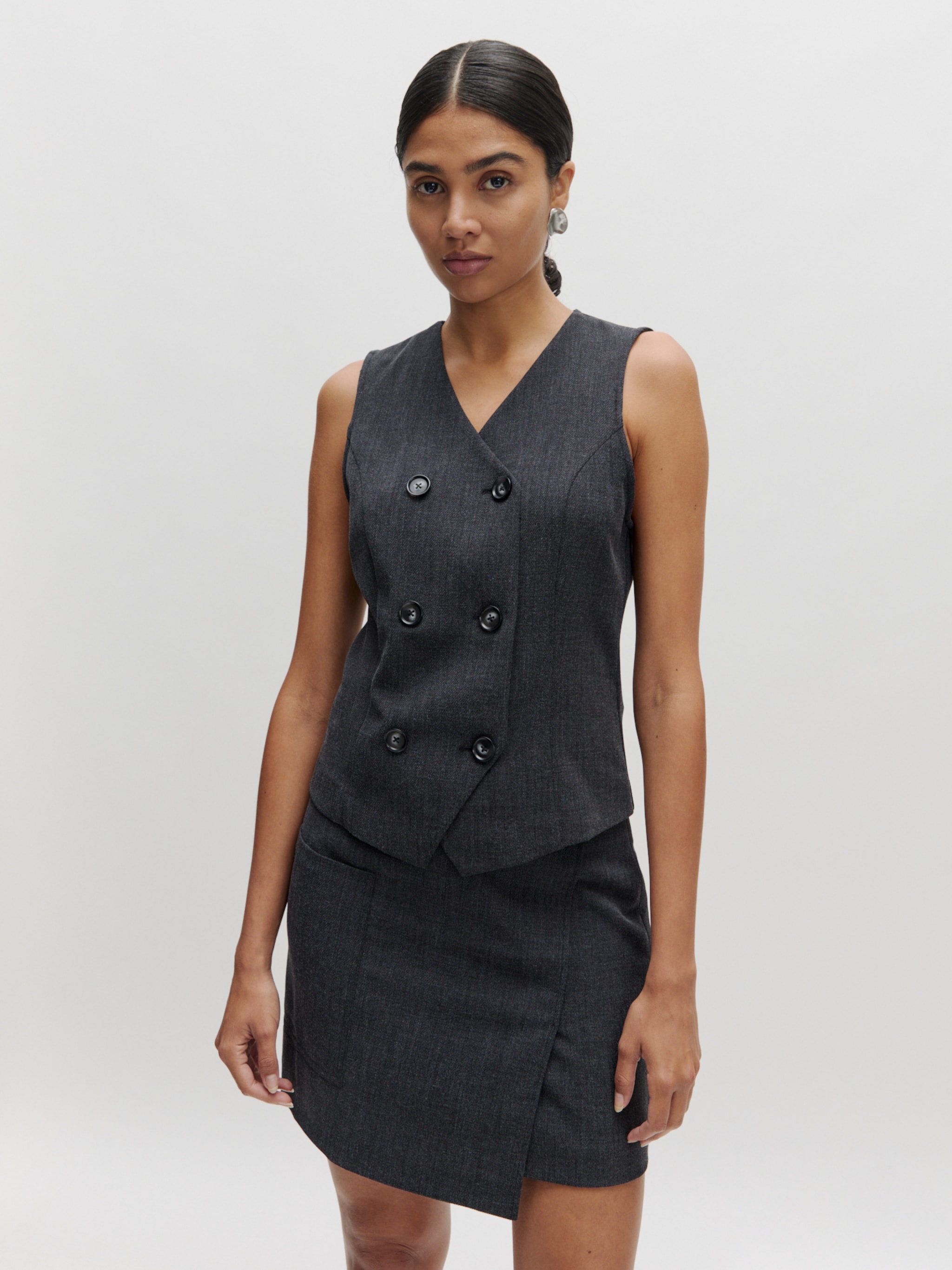 EDITED Produkte Weste 'Skyler' grau