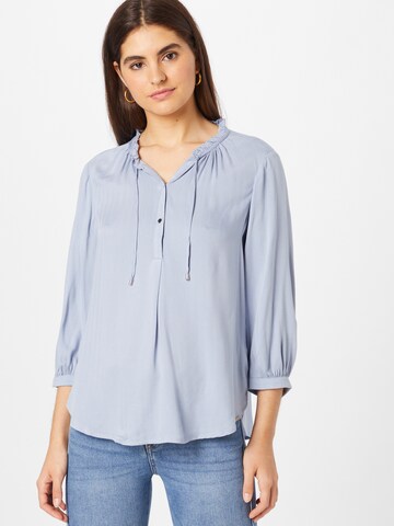 QS Blouse in Blauw: voorkant