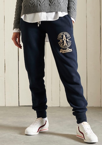 Superdry Pants 'Collegiate' in Blue: front