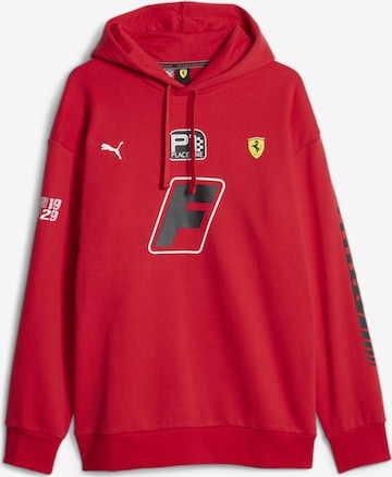 PUMA Sportsweatshirt 'Scuderia Ferrari Race Garage Crew' in Rood: voorkant