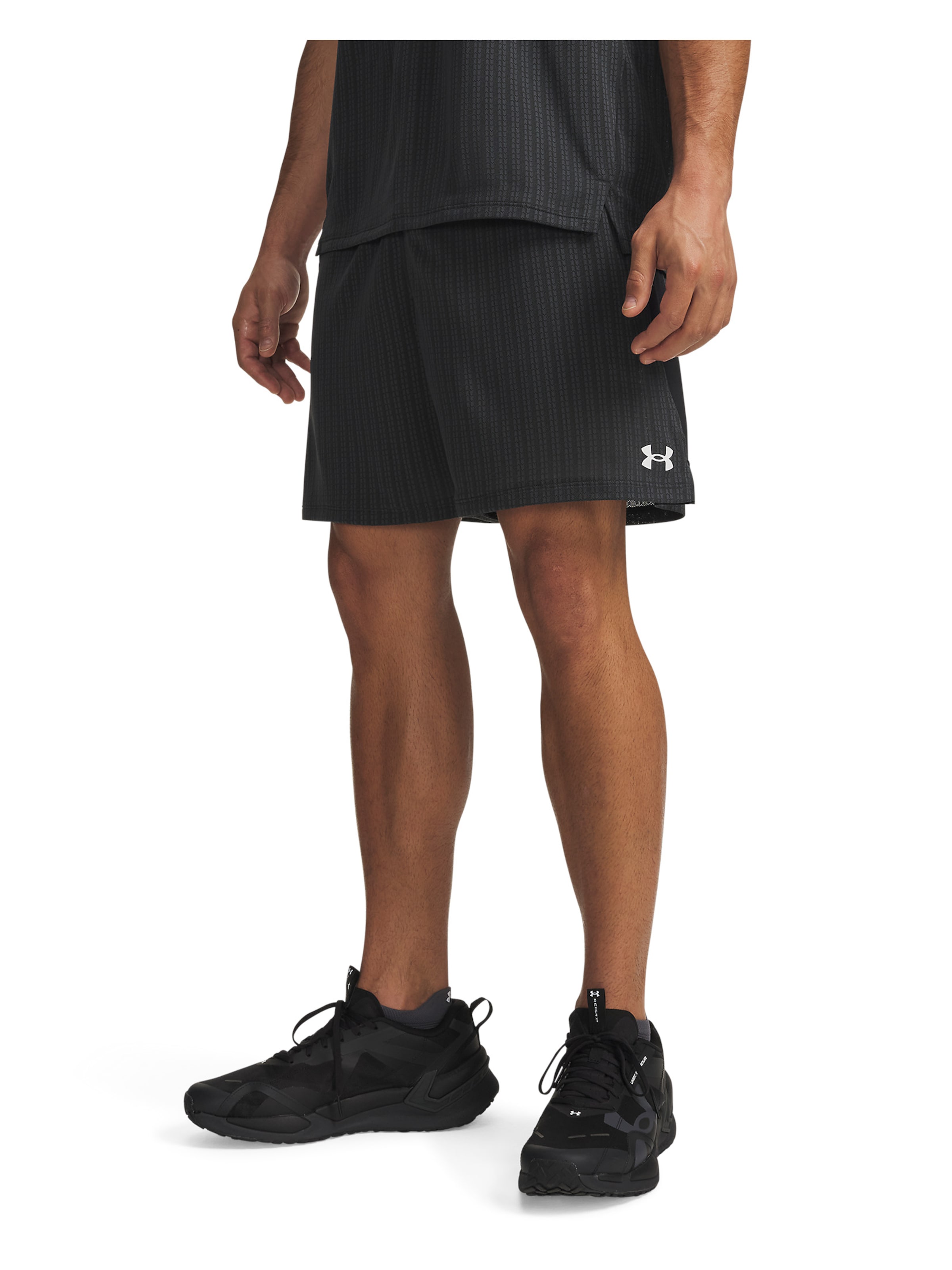 UNDER ARMOUR Regular Sportbroek 'Tech Vent' in Zwart: voorkant