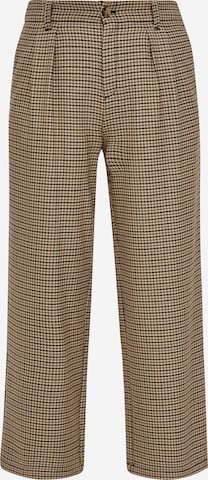 s.Oliver Wide leg Pleat-Front Pants in Beige: front