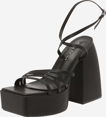 Public Desire - Sandalias con hebilla 'AMERIE' en negro: frente