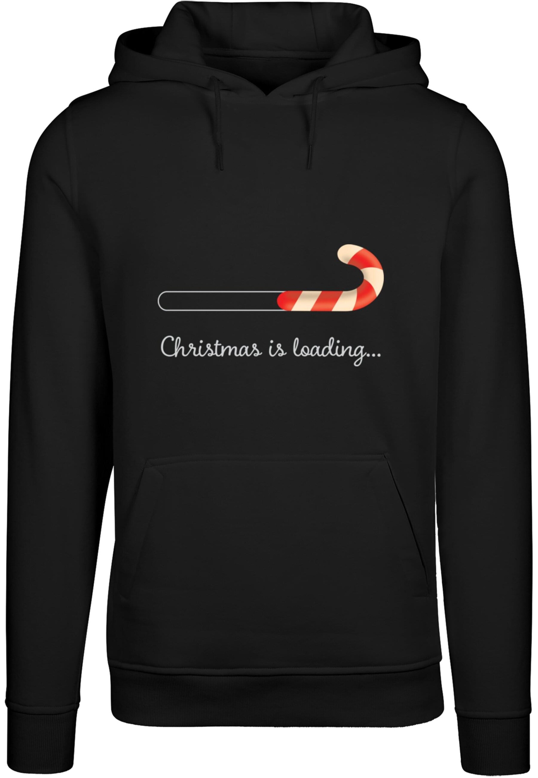 Merchcode Sweatshirt 'Christmas Loading' in Schwarz: Vorderseite