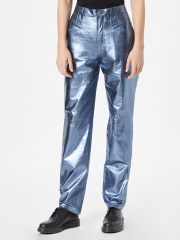 IRO Regular Trousers 'RIEDER' in Blue: front