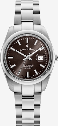 Montre à affichage analogique Jacques du Manoir en argent : devant