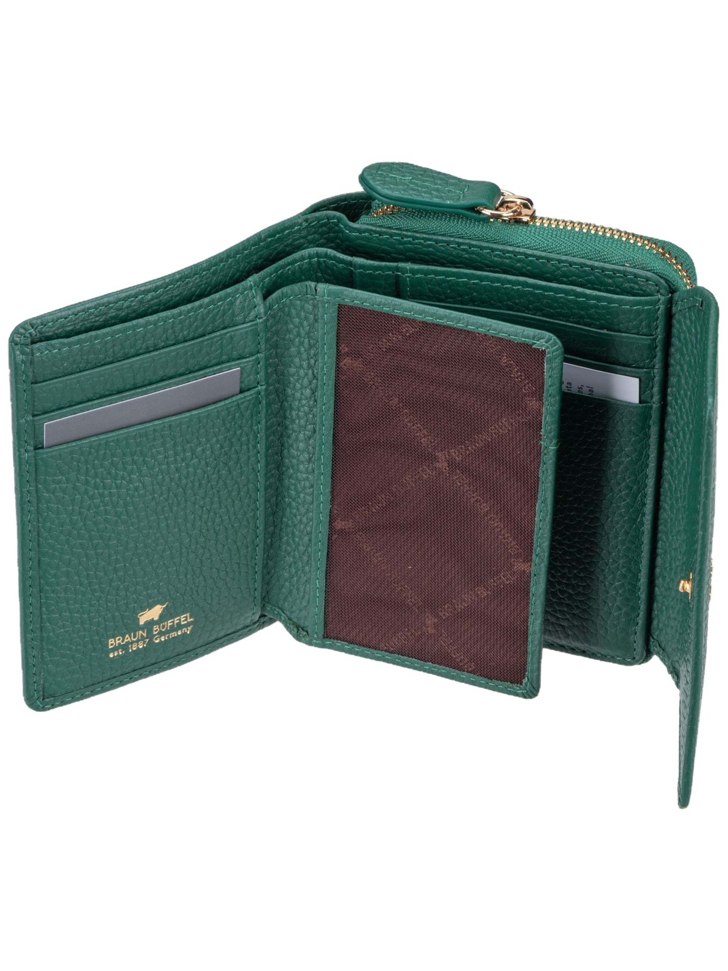 Braun Büffel Wallet ' Asti 50454 RV ' in Green