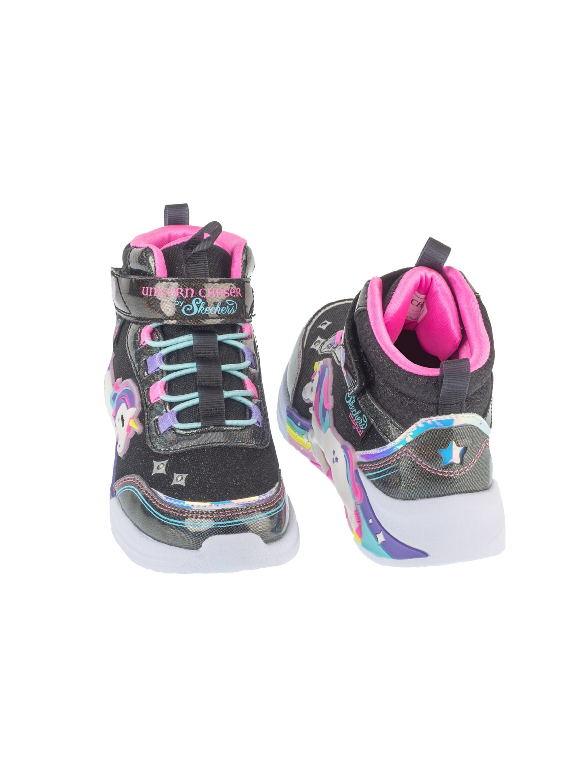 SKECHERS Sneakers 'Unicorn Chaser - Jumping Magic' in Black