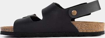 Bayton Sandals in Black: front