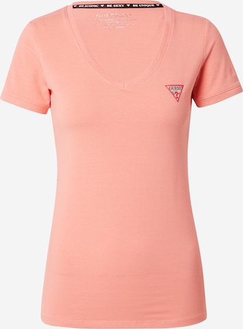 T-shirt GUESS en orange : devant