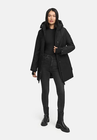 Manteau d’hiver 'Frostkuss 14' NAVAHOO en noir : devant