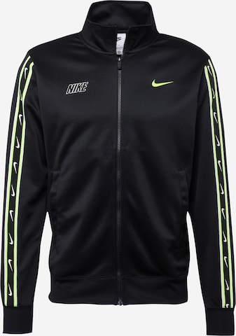 Veste de survêtement 'Repeat' Nike Sportswear en noir : devant