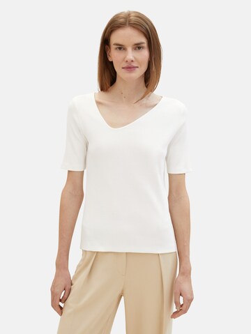 TOM TAILOR Shirt in White: front