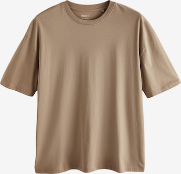 Next Shirt in Braun: Vorderseite