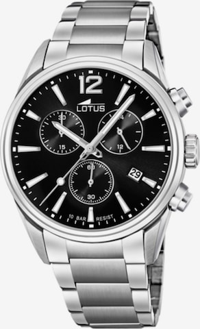 Lotus Analoog horloge in Zwart: voorkant