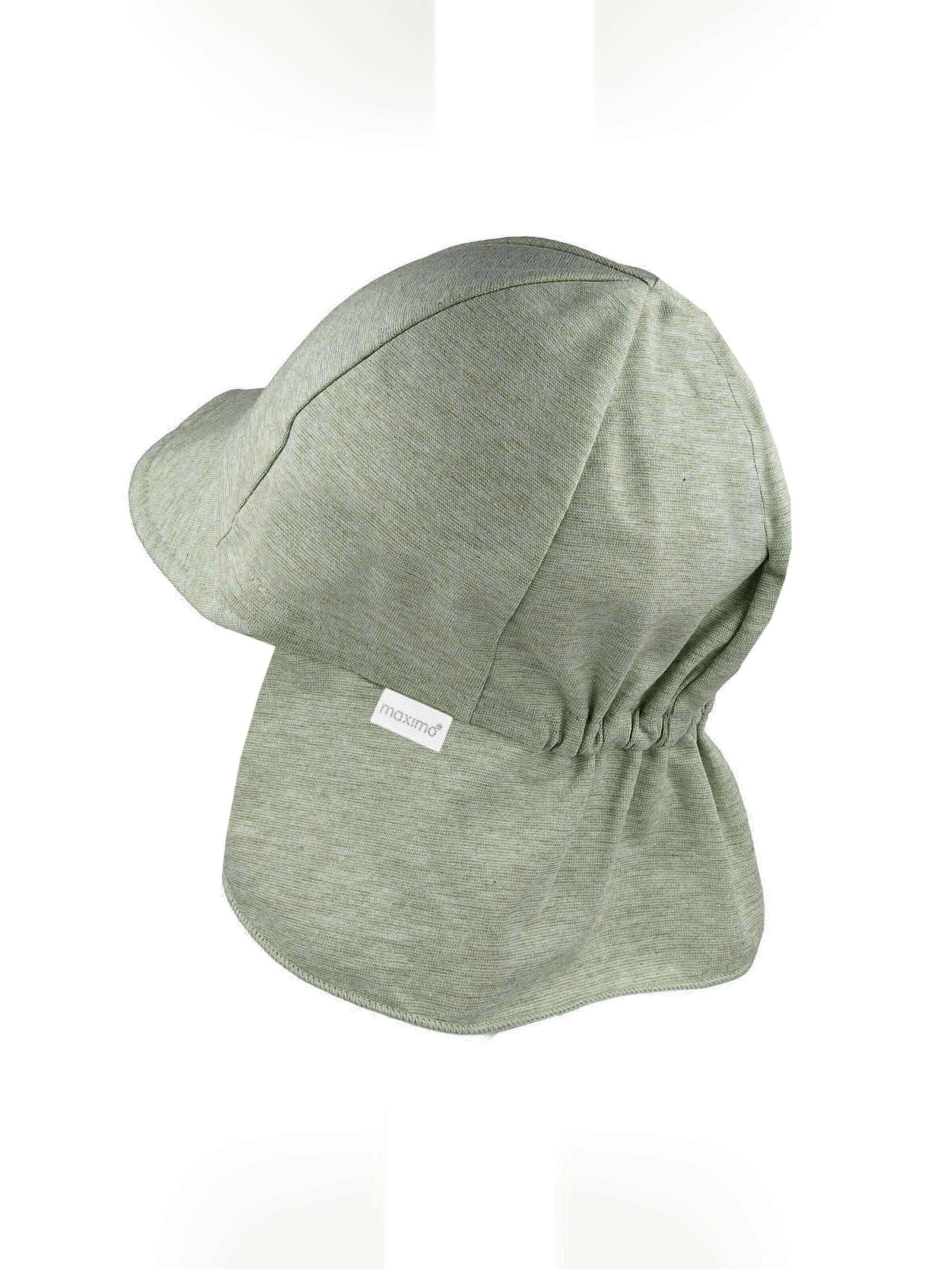 MAXIMO Beanie 'GOTS MINI-Schildmütze, Band Nackenschutz, Microringel, Jersey, UV 50' in Green