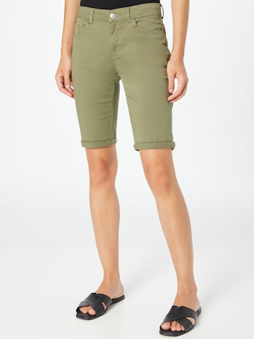 Coupe slim Jean Dorothy Perkins en vert : devant