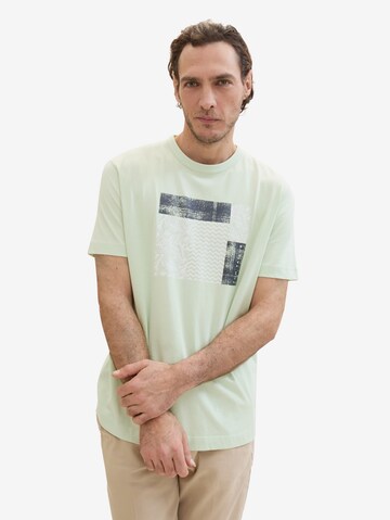 T-Shirt TOM TAILOR en vert : devant