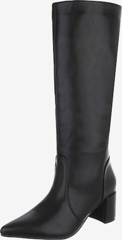 Ital-Design Stiefel in Schwarz: Vorderseite