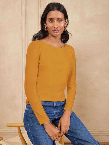 love & roses - Camiseta en amarillo: frente
