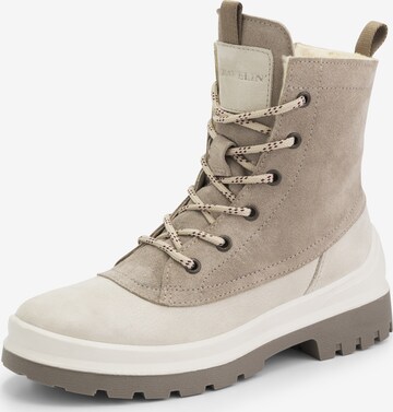 Travelin Lace-Up Boots 'Leval ' in Beige: front