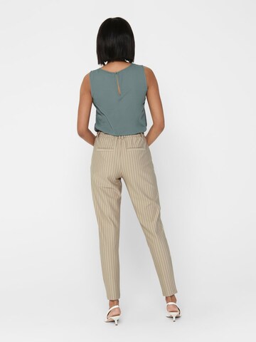 ONLY Slim fit Pleat-Front Pants 'Poptrash' in Beige