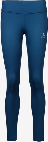 ODLO Skinny Sportbroek 'Essential Warm' in Blauw: voorkant