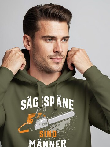 Neverless Sweatshirt 'Männerglitzer' in Green