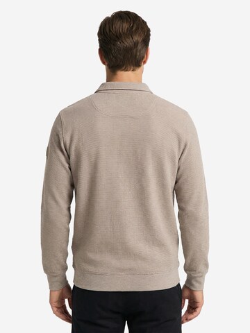 CASAMODA Zip-Up Hoodie 'Basic' in Beige