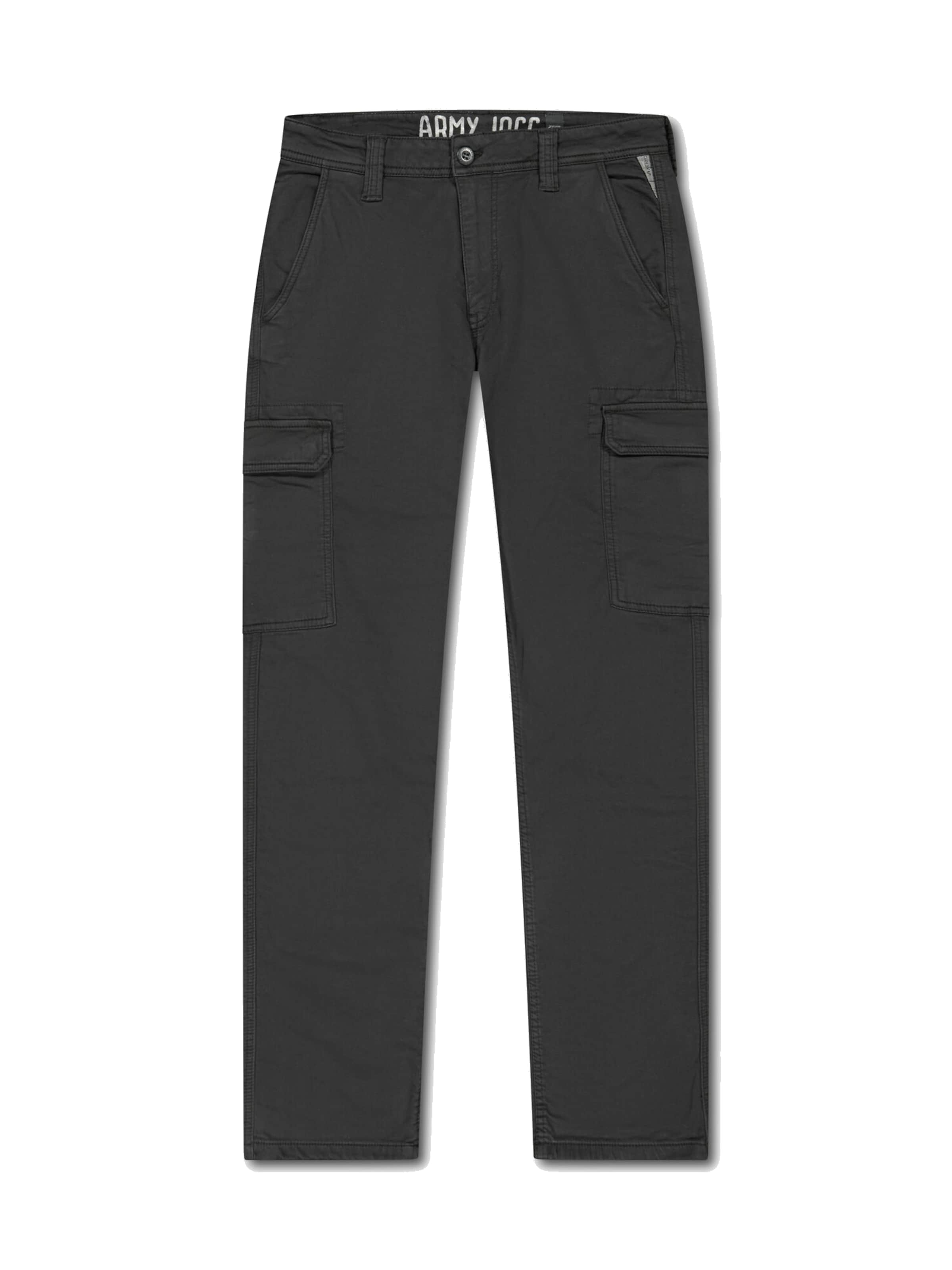 Le Temps Des Cerises Regular Cargo Pants in Black: front