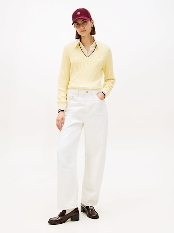 TOMMY HILFIGER Pullover in Gelb