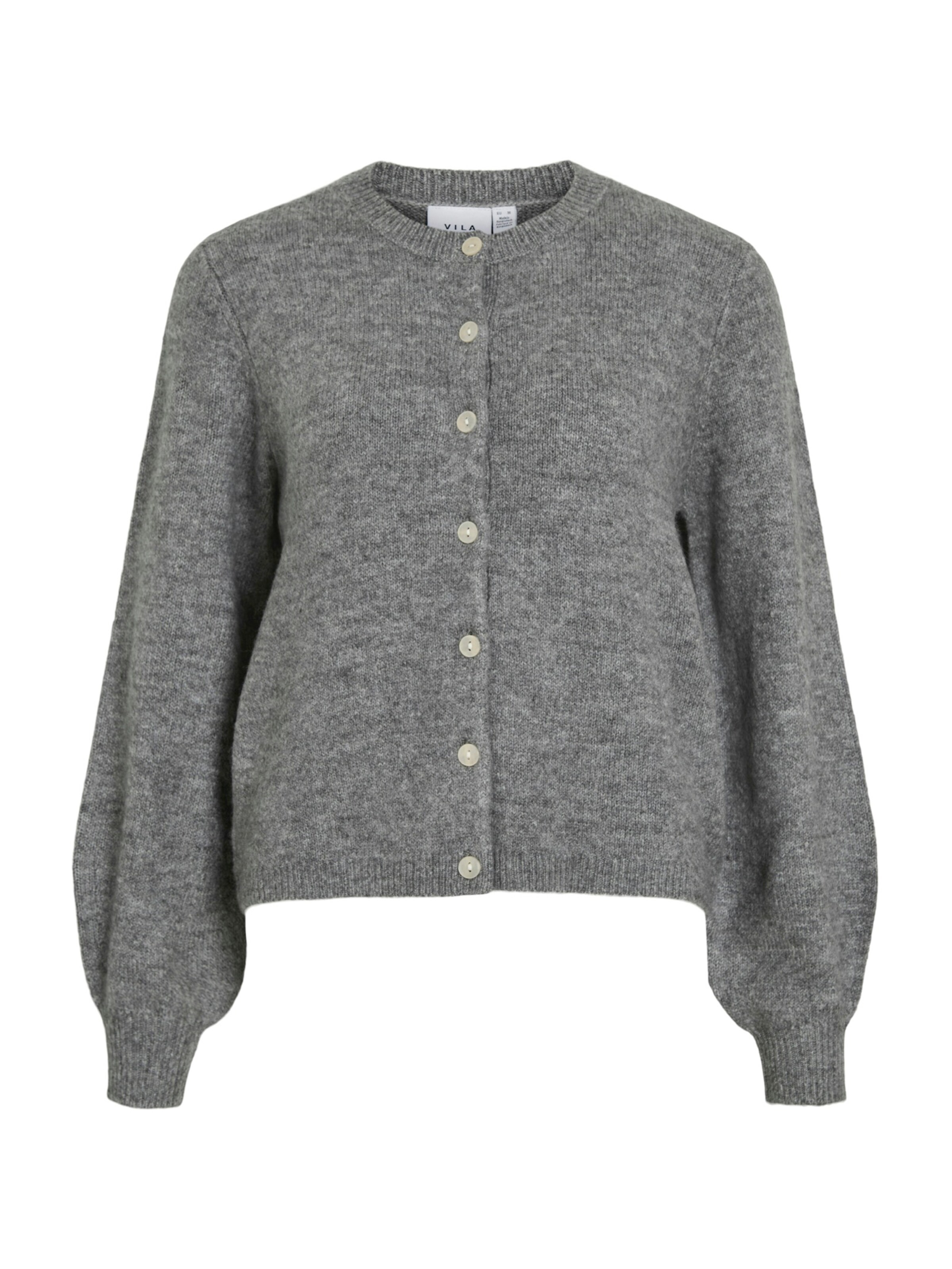 VILA Knit Cardigan 'VIGladys' in Grey: front
