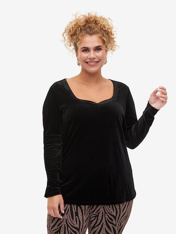 Zizzi - Blusa 'LIVIA' em preto: frente