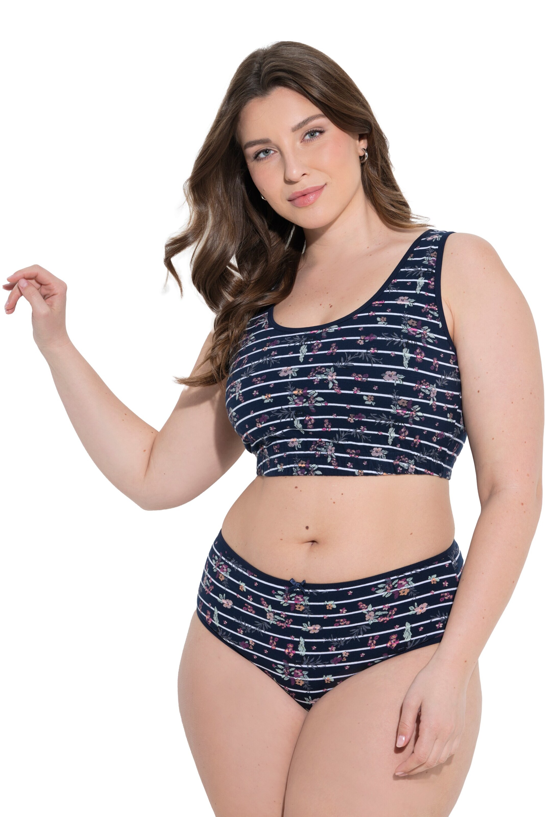 Ulla Popken Bustier BH in Blau: Vorderseite