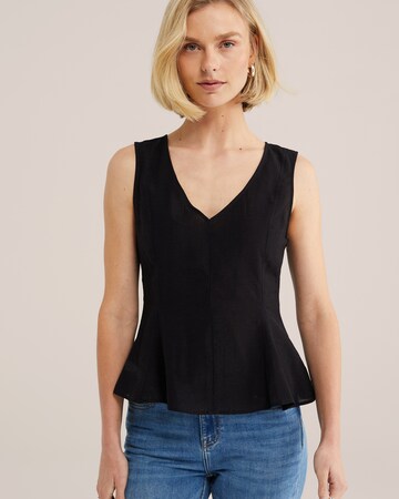 WE Fashion - Top en negro: frente