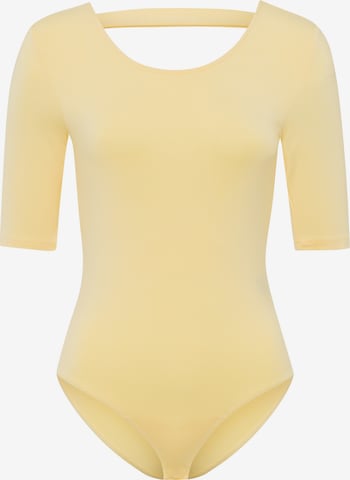 Les Lunes Shirt body 'Charlotte' in Geel: voorkant