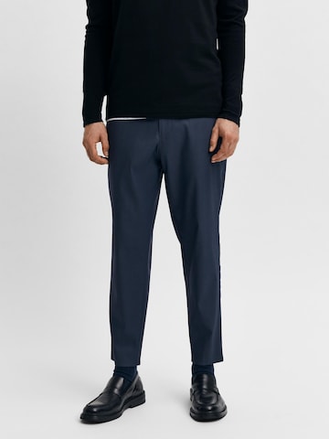 Coupe slim Pantalon chino SELECTED HOMME en bleu : devant