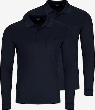 Ragman Shirt 'Basic' in Blauw: voorkant