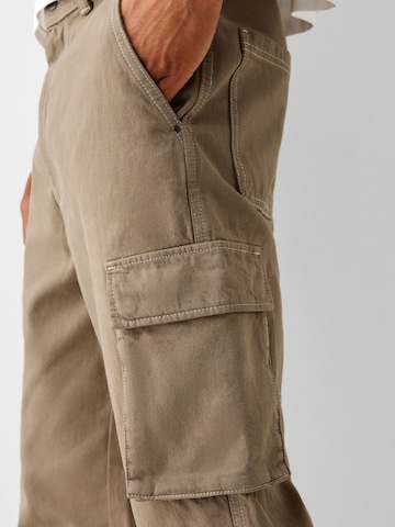 Loosefit Pantalon cargo Bershka en beige
