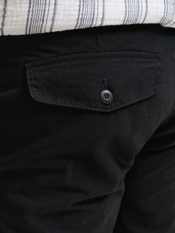 Jack & Jones Plus Baggy Cargobukser i sort