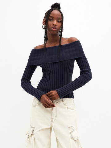 Pull&Bear Trui in Blauw: voorkant