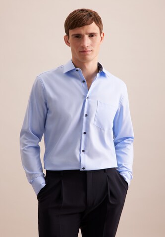 SEIDENSTICKER Regular fit Business shirt 'Smart Essentials' in Blue: front