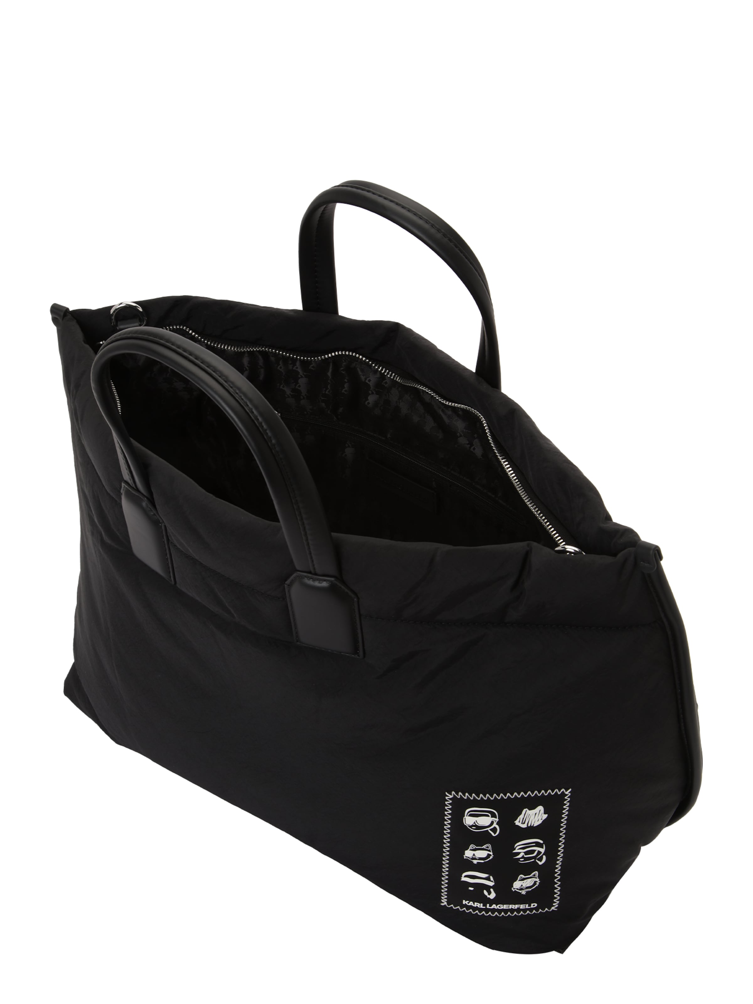 Cabas 'IKON' Karl Lagerfeld en noir : au dessus