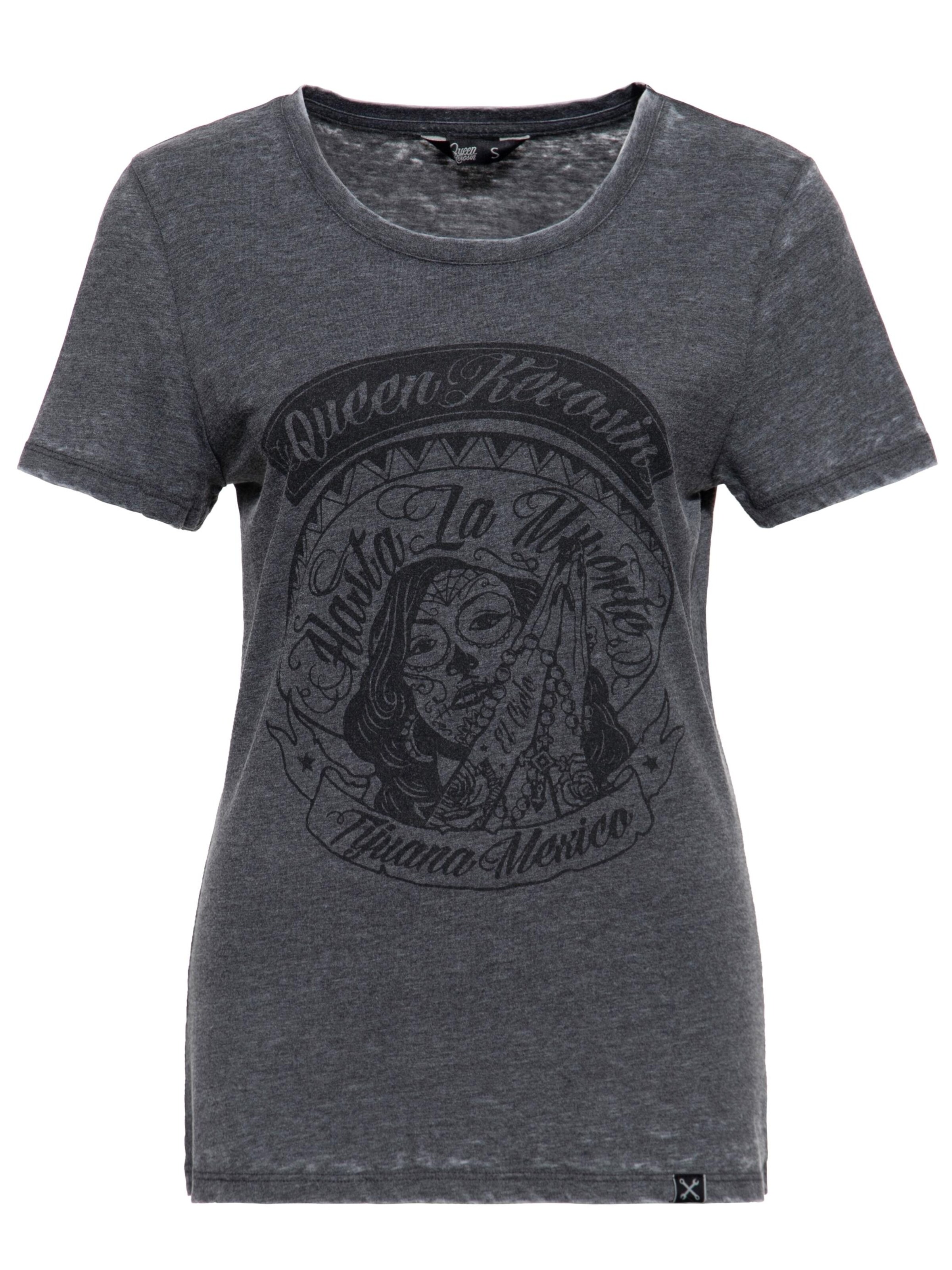 Queen Kerosin Shirt 'Hasta La Muerte'‌‌‌‌‌‌‌ in schwarz, Produktansicht