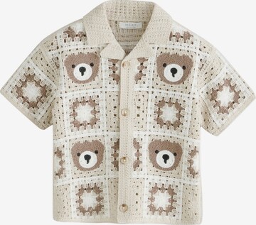 Geacă tricotată de la Next pe bej: față