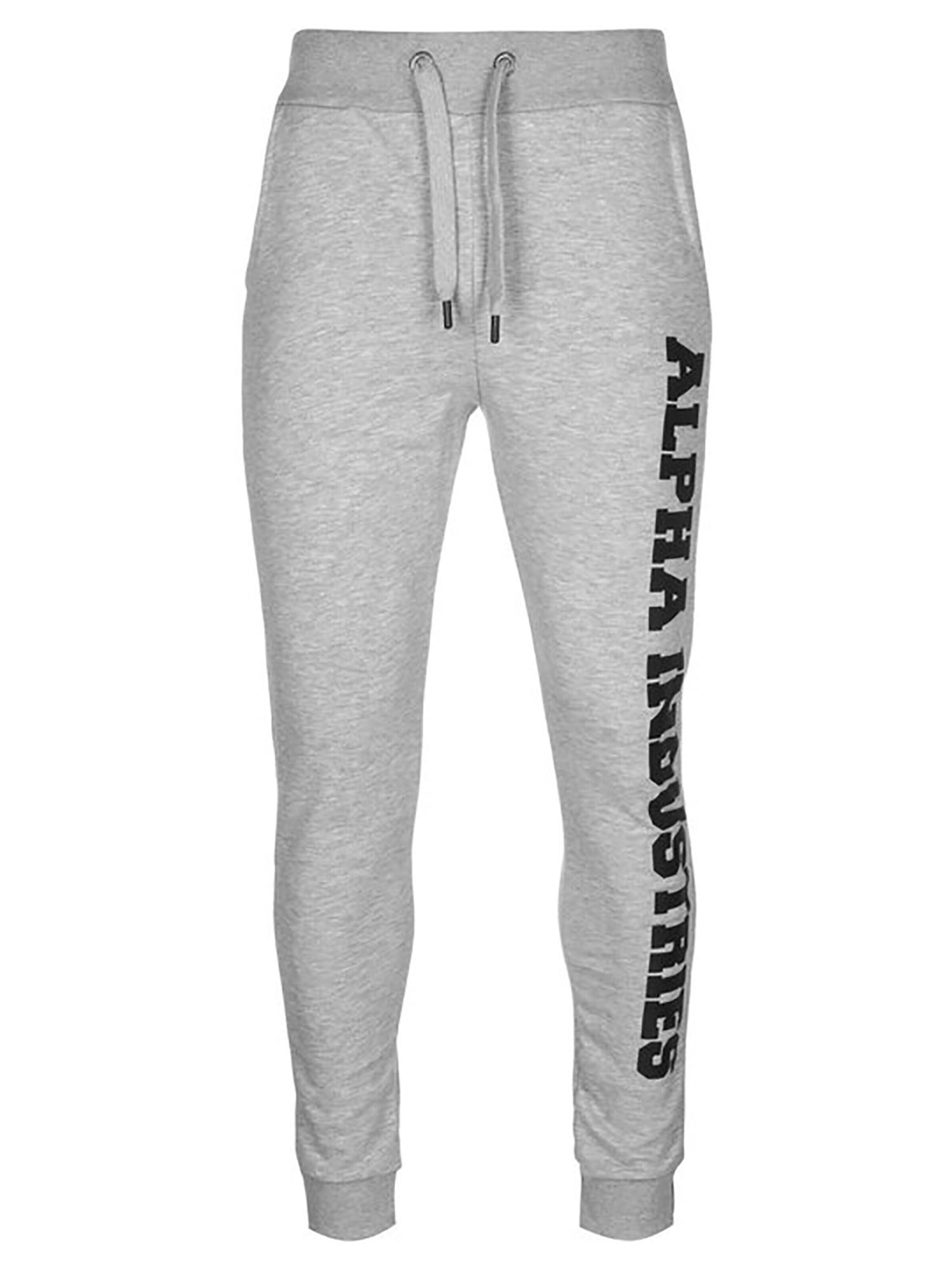 ALPHA INDUSTRIES Regular Hose 'Big Letters'‌‌‌‌ in Grau: Vorderseite