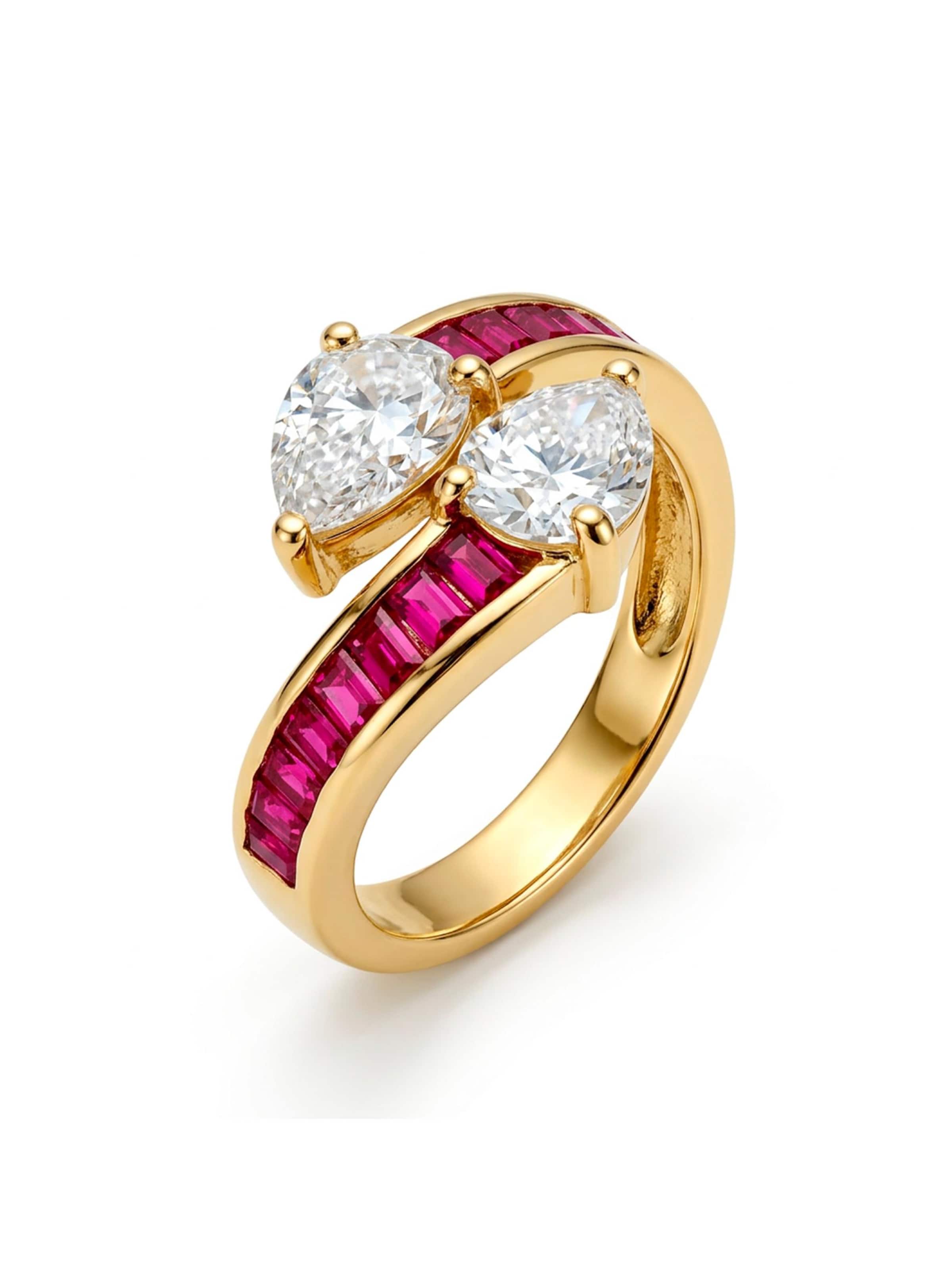 Luxenter Ring 'Darbia' in Red: front