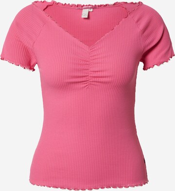 T-shirt QS en rose : devant