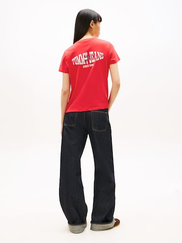 Tommy Jeans Тениска в червено